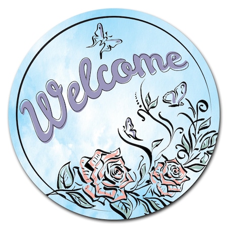 Signmission Welcome Circle Vinyl Laminated Decal D-8-CIR-Welcome 2